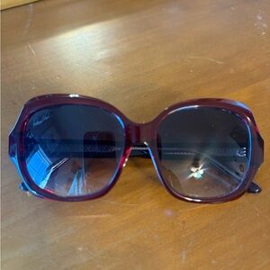 Patricia Nash Burgundy Oversized Sunglasses